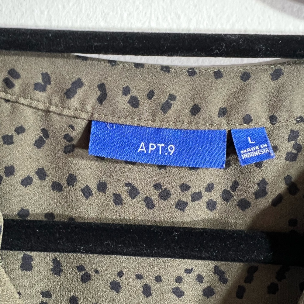 Apt. 9 Olive Patterned Blouse - image 3